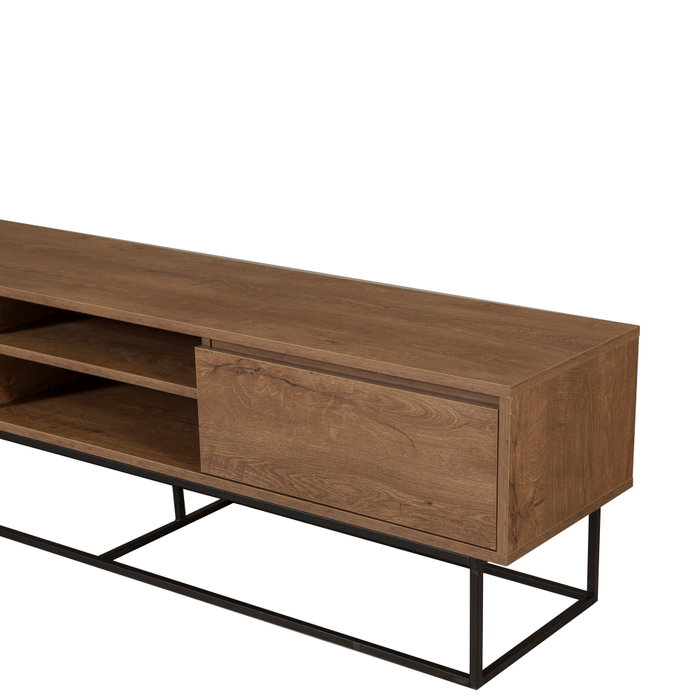 Hanah Home Laxus Takım 10 Conjunto de Muebles de Salón Nogal y Negro